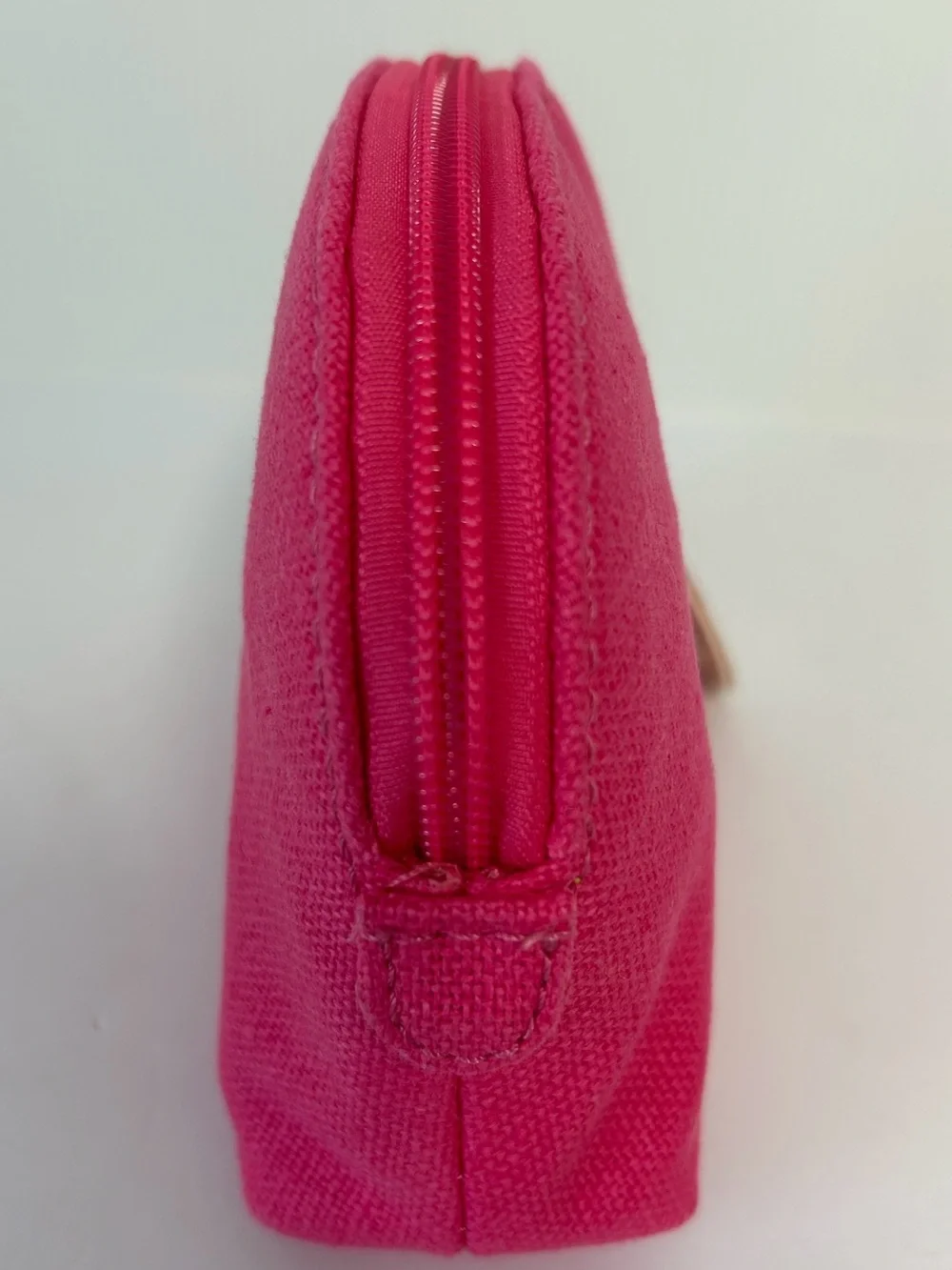 Spartina 449 NWT Pink Cosmetic Canvas/Linen Case Embroidered Gold Flamingo Icon